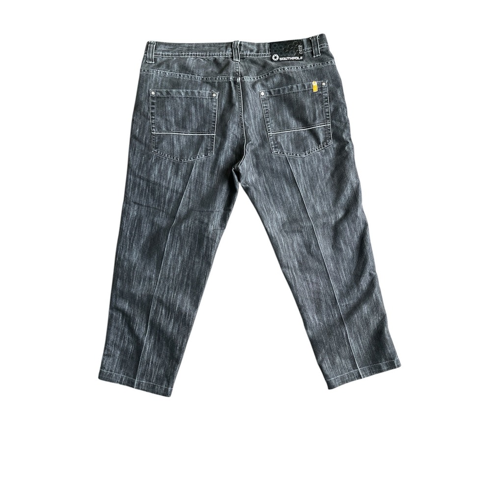 Vintage Southpole Jeans Men 40 Waist 38 Gray Baggy Y2K Whiskered Skater Grunge